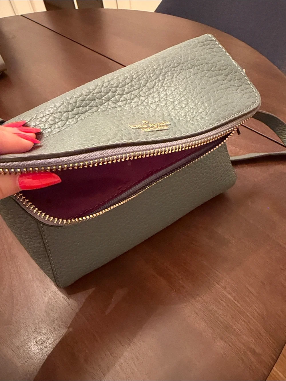 kate spade Slate Blue Pebbled Leather Crossbody